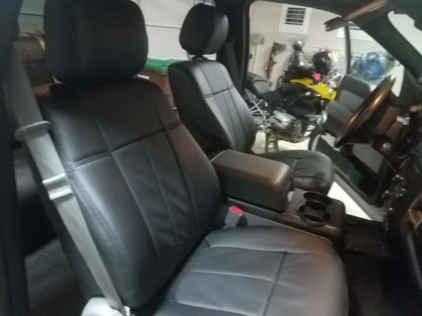 Clazzio PVC Custom Tailored Seat Covers for 2019-2020 Ford F250 F350 Supercrew / AP-EAFOB7271BK - Premium Seat Covers