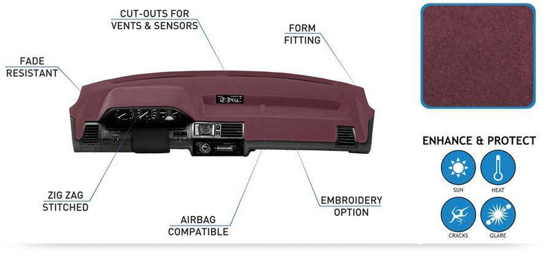 Poly Carpet Custom Tailored Dash Cover - Premium Seat Covers