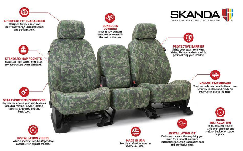 Digital Military Camo Tailored Neosupreme Seat Covers - Premium Seat Covers