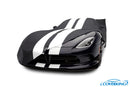 Coverking Satin Stretch Indoor Custom Car Cover for Dodge Viper with Racing Stripes & Logo