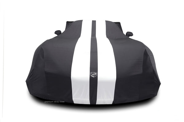 Coverking Satin Stretch Indoor Custom Car Cover for Dodge Viper with Racing Stripes & Logo