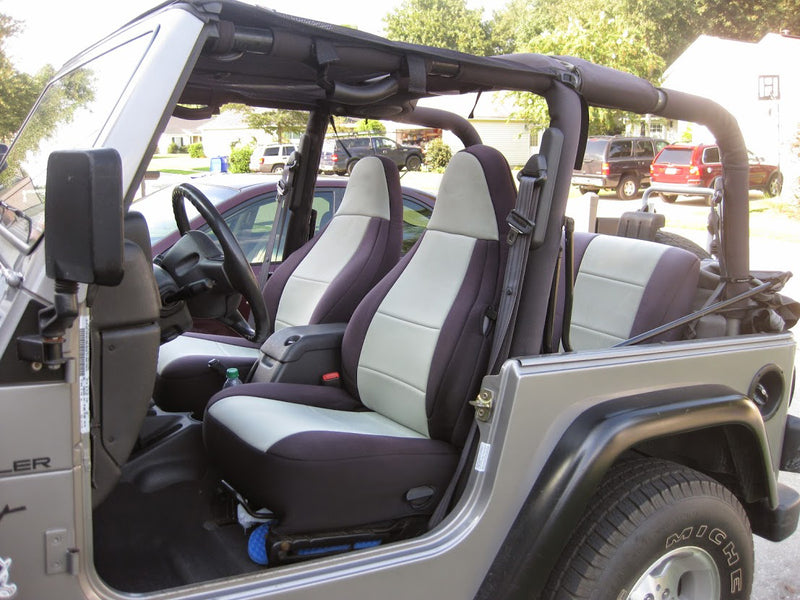 CR-Grade Neoprene Tailored Front & Rear Seat Covers for Jeep Wrangler TJ