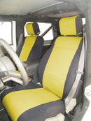 CR-Grade Neoprene Tailored Front & Rear Seat Covers for 2007-2018 Jeep Wrangler JKU - 4 Doors - Premium Seat Covers