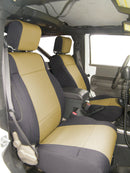 CR-Grade Neoprene Tailored Front & Rear Seat Covers for 2007-2018 Jeep Wrangler JKU - 4 Doors - Premium Seat Covers