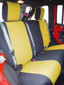 CR-Grade Neoprene Tailored Front & Rear Seat Covers for 2007-2018 Jeep Wrangler JKU - 4 Doors - Premium Seat Covers
