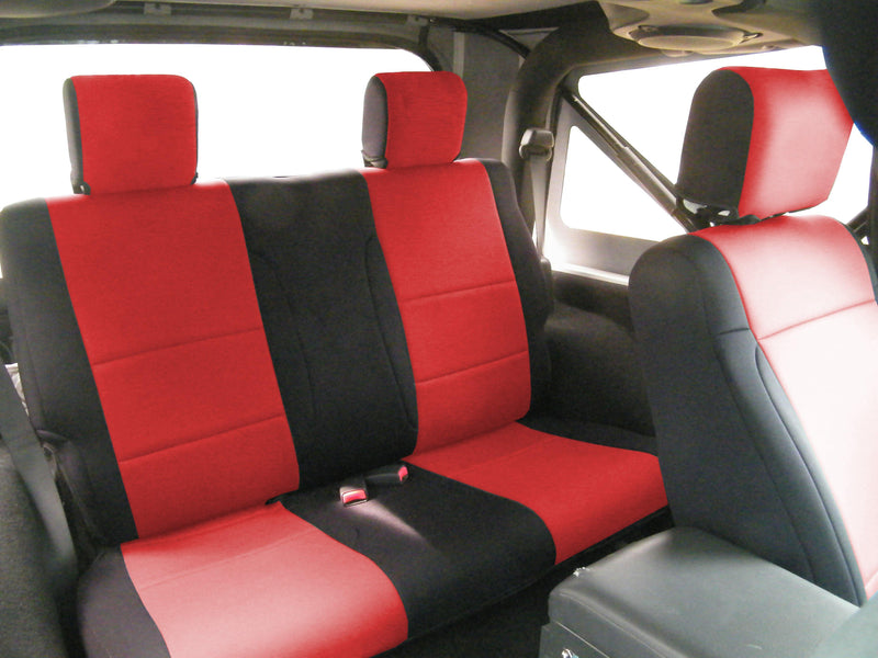 CR-Grade Neoprene Tailored Front & Rear Seat Covers for 2007-2018 Jeep Wrangler JK - 2 Doors - Premium Seat Covers