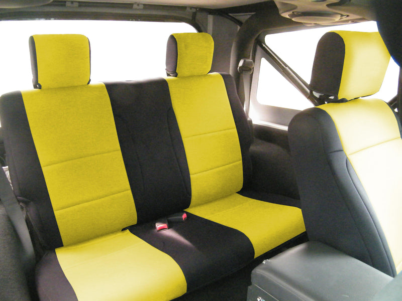 CR-Grade Neoprene Tailored Front & Rear Seat Covers for 2007-2018 Jeep Wrangler JK - 2 Doors - Premium Seat Covers