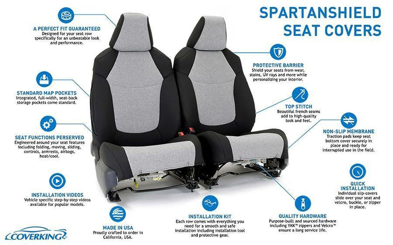 SpartanShield Custom Tailored Seat Covers - Premium Seat Covers