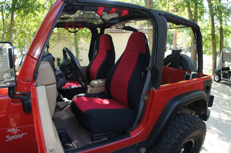 CR-Grade Neoprene Tailored Front & Rear Seat Covers for Jeep Wrangler TJ