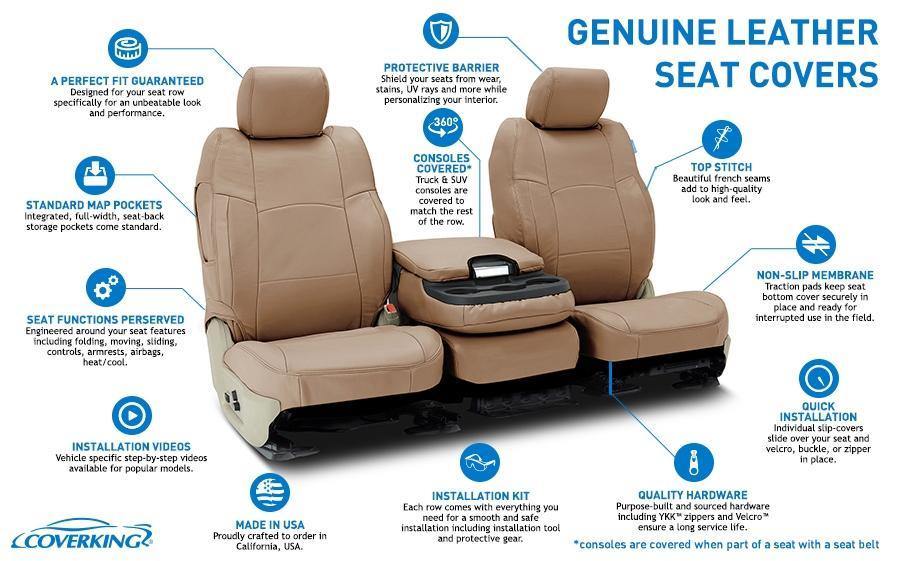 Genuine Leather Custom Car Seat Covers