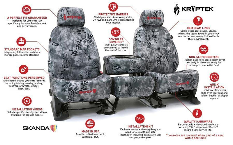 Kryptek Tactical Neosupreme Tailored Seat Covers - Premium Seat Covers